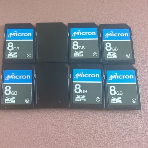 Micron Lot Of 8x 8GB SDHC Memory SD Class 10 Fast Cards 41571-C10-8GBBM -Tested