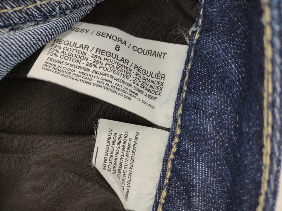 Falda vaquera lápiz Nine West Jeans talla 8/28 promedio adornada bolsillos brillantes Foto 3 de 4