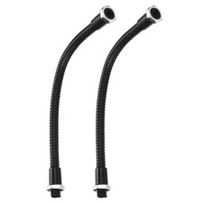 11.8" Universal Gooseneck Hose, 2pcs M10 Fine Thread Black 8mm