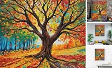 Tree of Life Paint by Numbers Kit for Adults Beginner DIY Painting Kits SZ0013