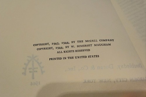 The Razor's Edge by W. Somerset Maugham - 1944 - Vintage BCE Hardcover w/ DJ - Picture 7 of 10