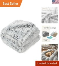 Dog Blankets for Small Dogs Washable - Fluffy Fuzzy Cat Blanket for Couch, Pu...