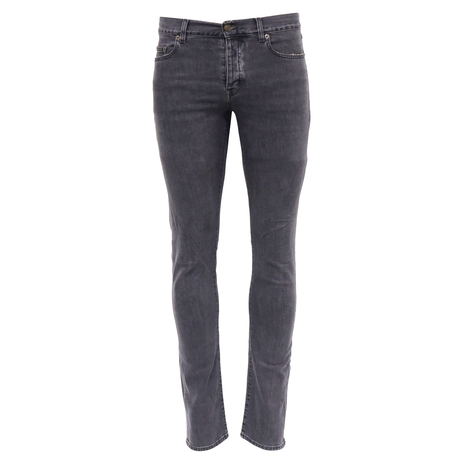 Jeans Saint Laurent Slim In Denim Uomo Grigio
