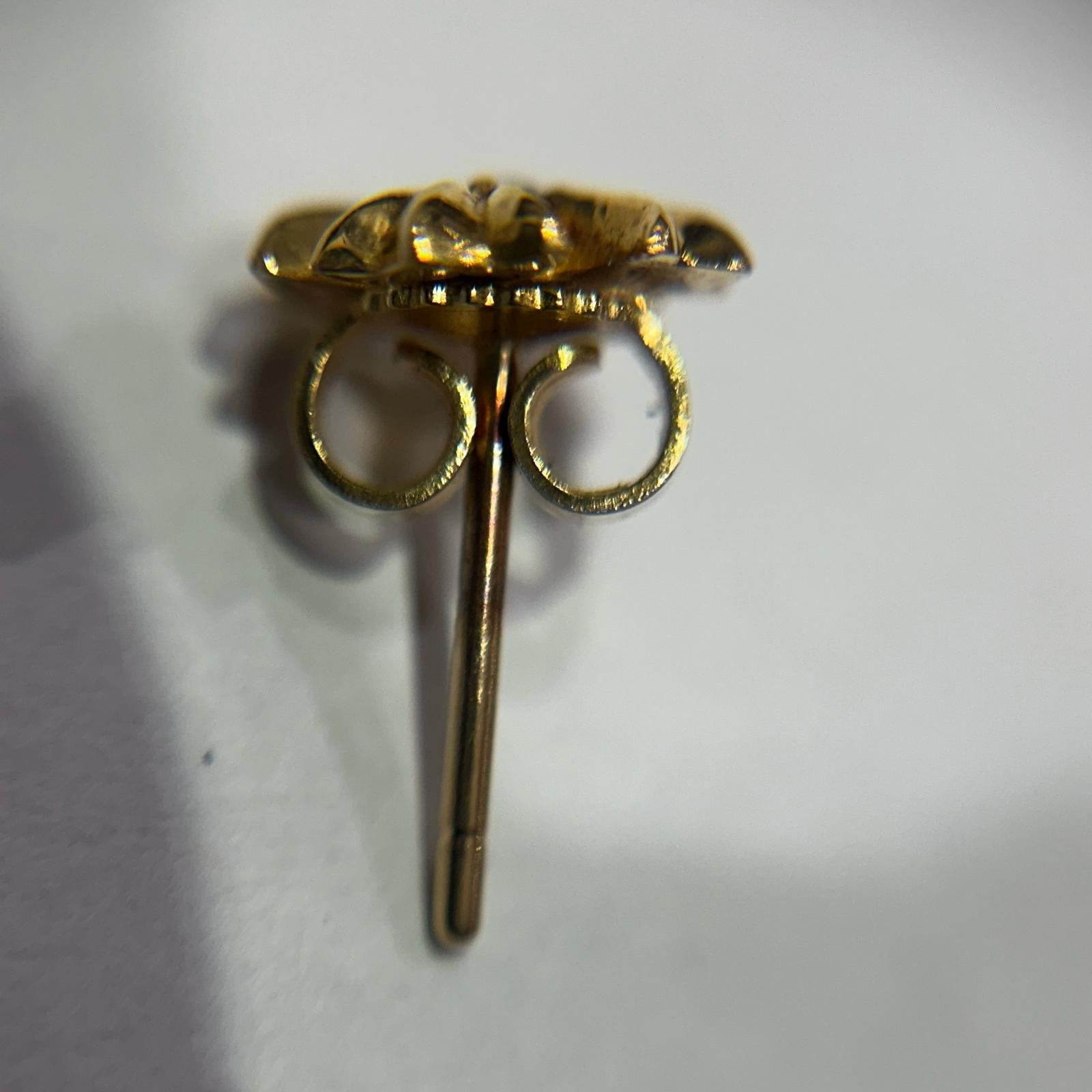 CHROME HEARTS 22K No2 CH PLS 1DIA CH Plus stud earrings with one diamond gol... thumbnail 5