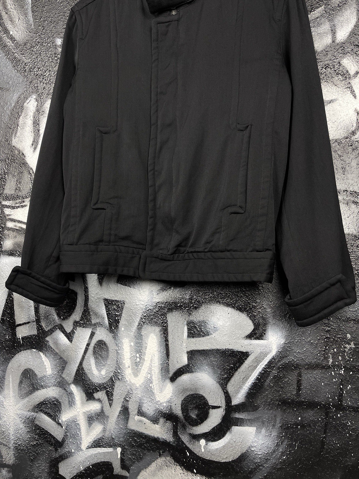 Giacca nera vintage Yves Saint Laurent Rive Gauche Tom Ford 2003 taglia 46