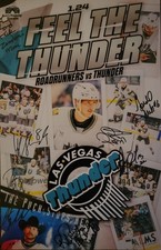 Henderson Silver Knights THUNDER Knight Game Poster 1/24/26.  Multi Autos