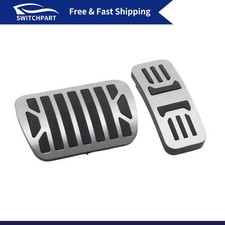 2 Pcs Automatic Foot Accelerator Pedal Covers For Jaguar Xf Xj Silver 2 Pcs Automatic Foot Accelerator Pedal Covers For Jaguar Xf Xj Silver