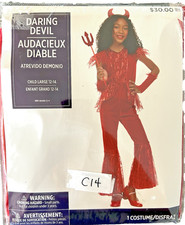 Daring Devil Costume Child Costume Halloween Party Dress Up GIRLS LARGE 12-14