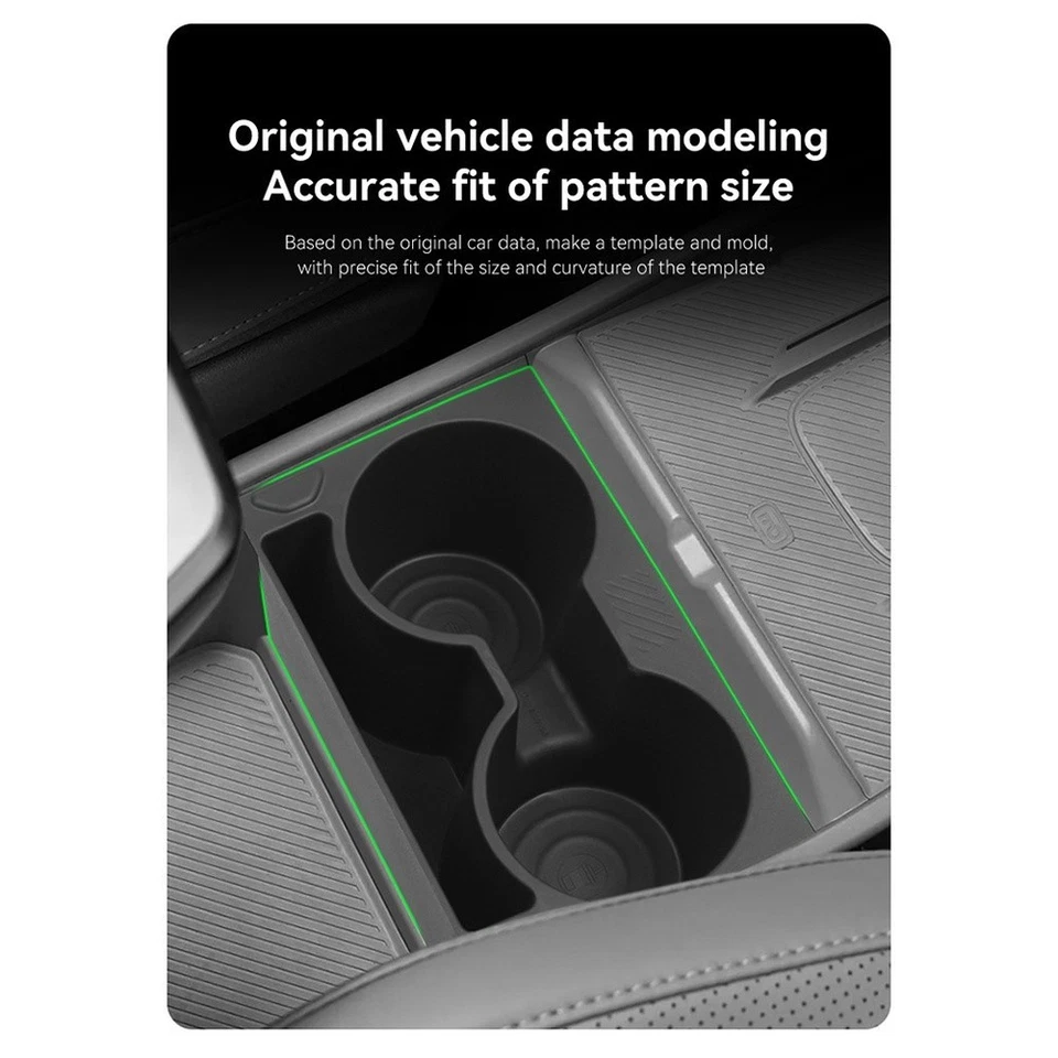Easy Install TPE Car Cup Holder for For KIA ForEV3 2024 2025 Non Slip Design - Image 2 of 4