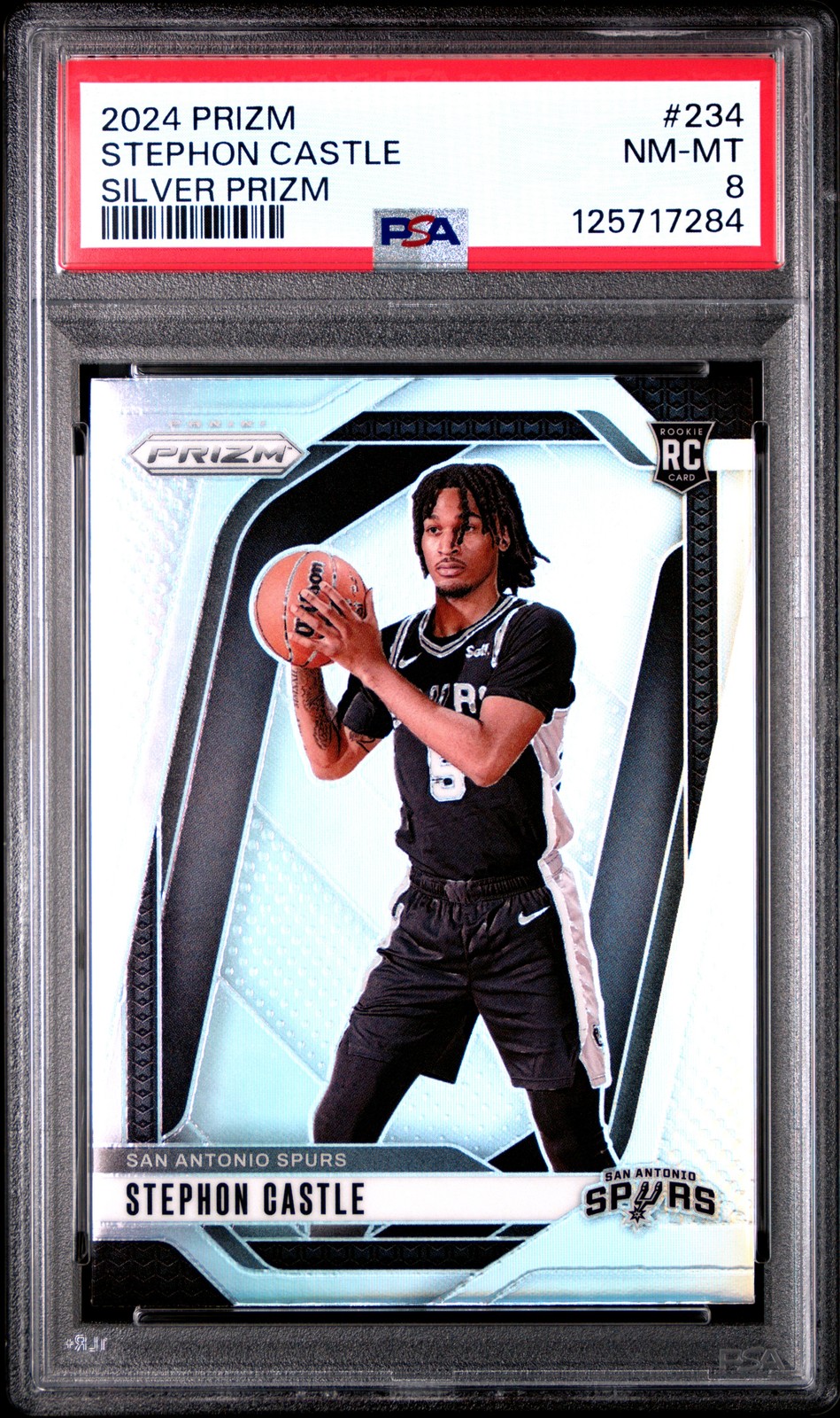 2024 PANINI PRIZM SILVER PRIZM #234 STEPHON CASTLE PSA 8