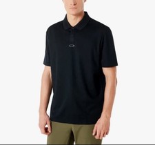 Oakley Perforated Mens Short Sleeve Golf Polo Shirt Black Sz M