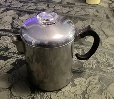 Vintage Farberware 8-Cup Stainless Steel Stovetop Percolator #718 – Complete Set