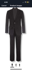 Calvin Klein CTACE008 Boys Black Single Breasted 2 Piece Set Size 10 Husky
