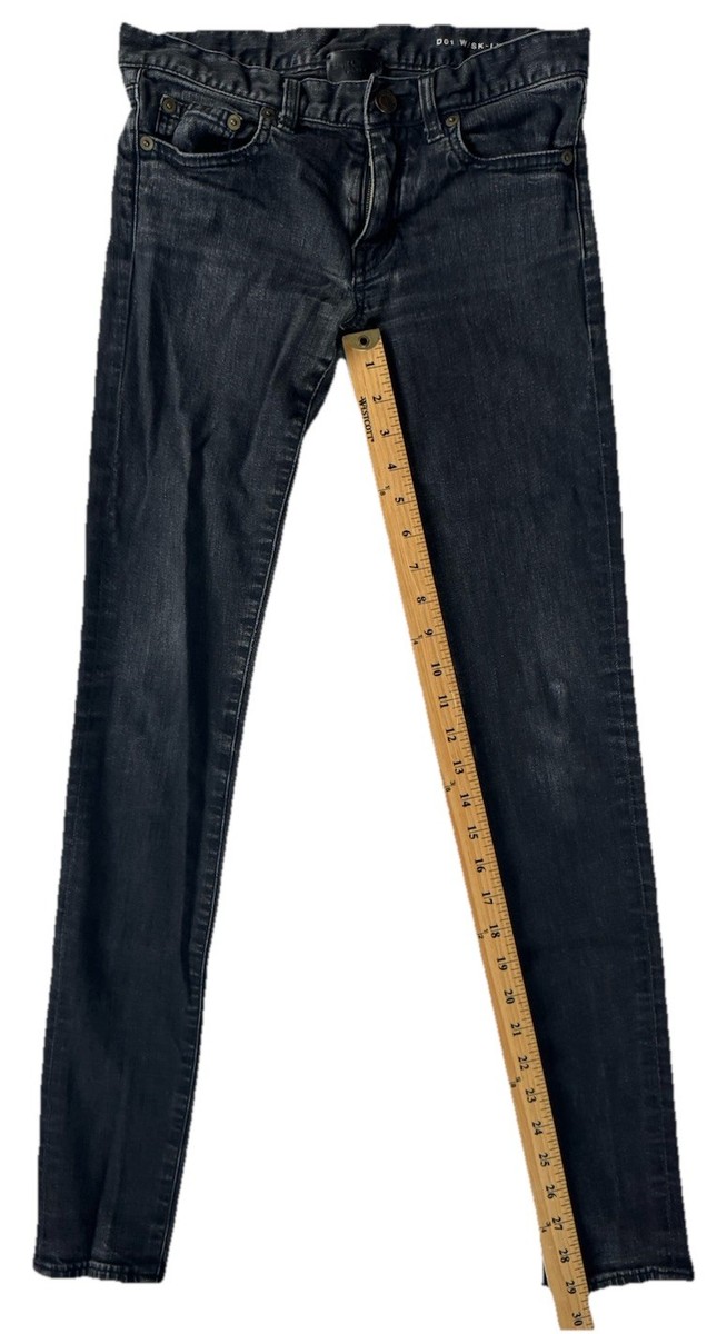 Saint Laurent Paris Jeans 26 Japan DO1 W/SK-LW Black Low Rise