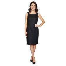 Talbots 100% Irish Linen Sleeveless Dress In Black Size 6