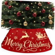 26 Inch Christmas Tree Collar, Foldable Christmas Tree Ring Collar Reindeer