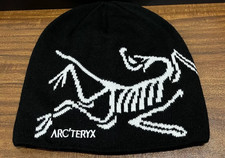 Arc'teryx Knit Beanie Bird Head Black White Winter Hat Unisex Warm NWT