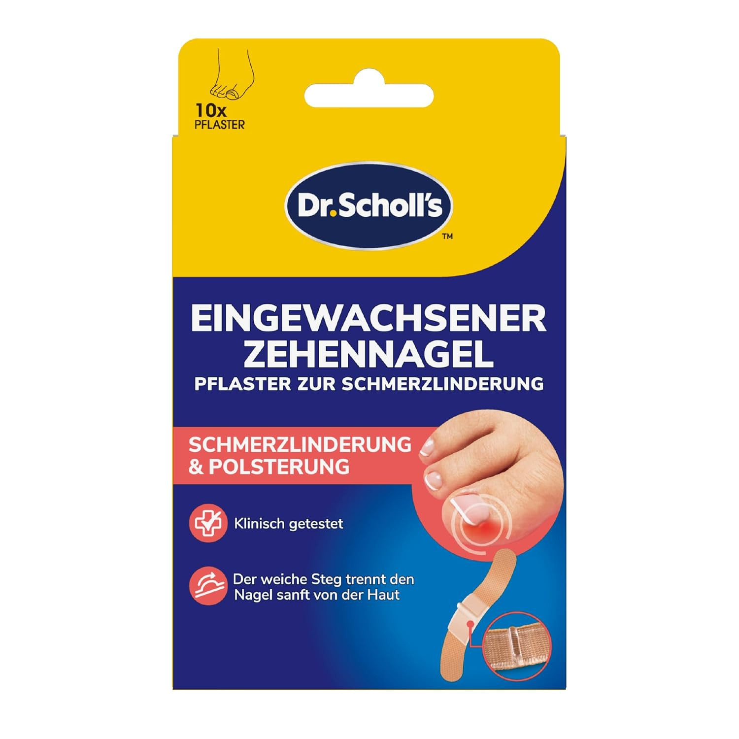 Dr Scholls Pflaster eingewachsene Zehenngel Schmerzlinderung 10 Stck 6790₽