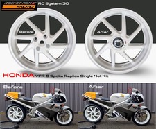 Honda RC30 Tribute Bike Project Stock VFR 8 Spoke Rear Wheel Replica Nut (White)