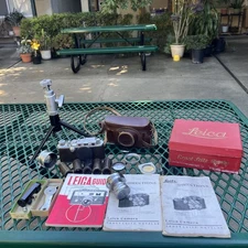 Vtg LEICA DRP CAMERA Ernst Leitz GmbH Wetzlar summar  f=5cm 1:2 Lens extras