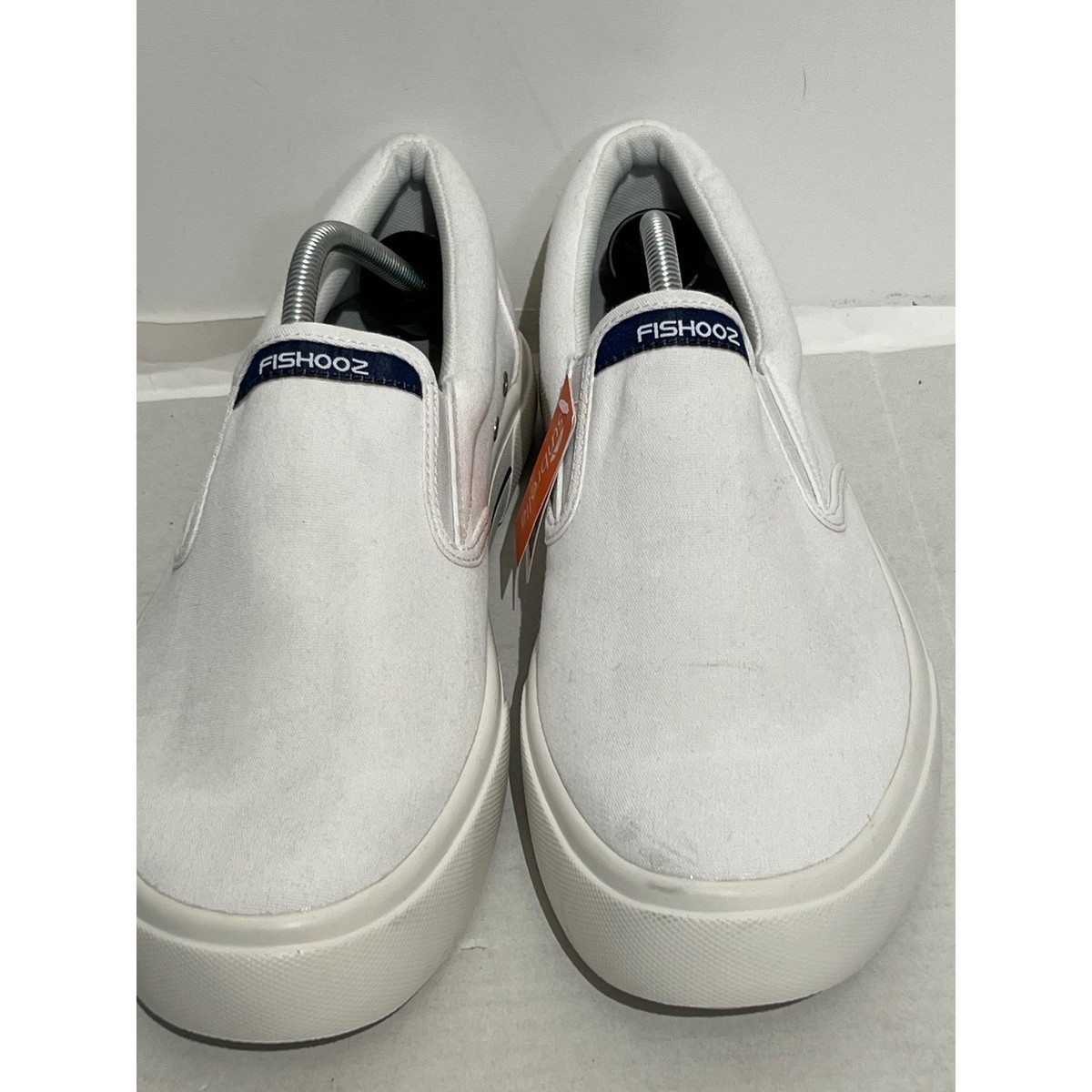 Fishooz Dryshod Mens 11 White Canvas Slip On Fishing Deck Sneakers Shoes View 3