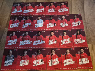 Signierter Autogrammkartensatz Nationalteam Schweiz Herren WM 2026
