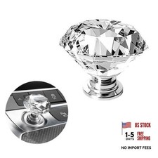 Car Start Button with Push-to-Start Rocker Lever - Engine Diamond - Transparent