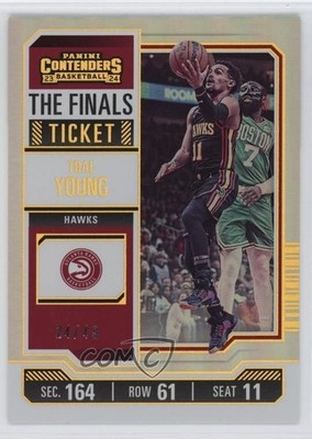 2023-24 Panini Contenders Conference Finals Ticket 24/75 Trae Young #92 8mm