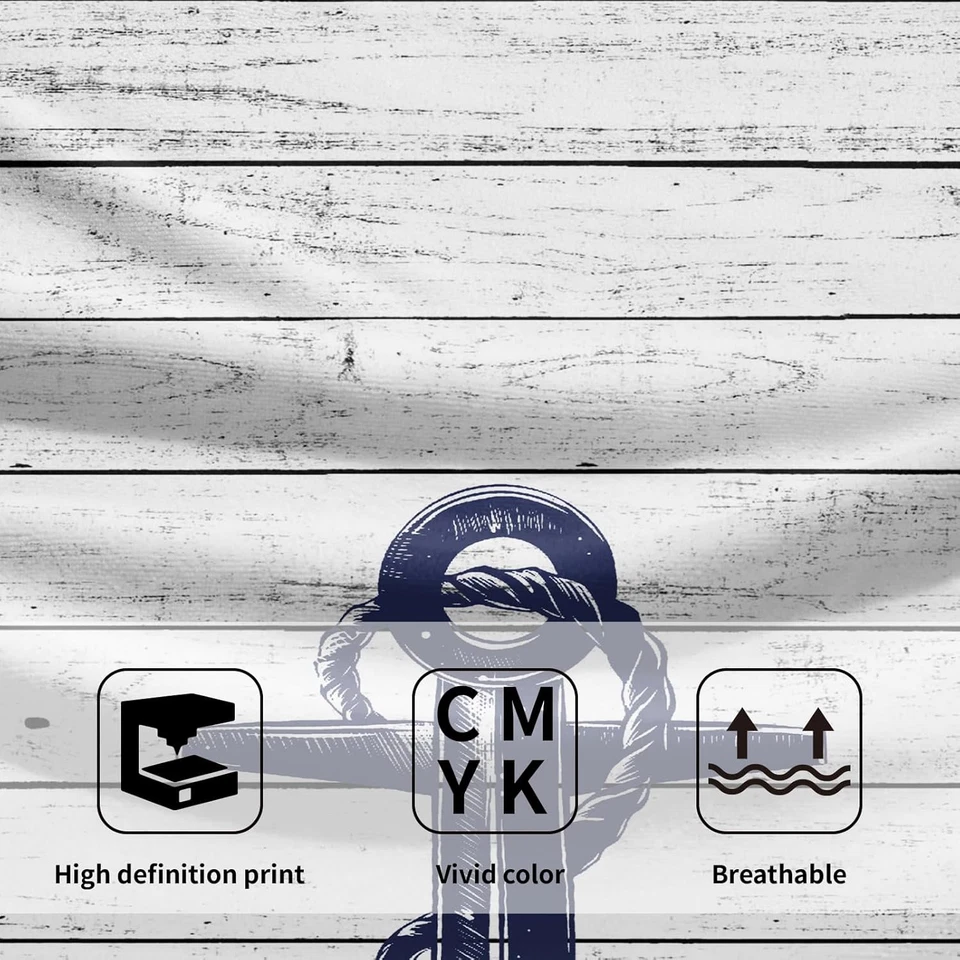 Nautical Sea Anchor Hand Towel Navy Blue Ship Boat Face Towel Set of 2, for Bath - Image 3 of 4