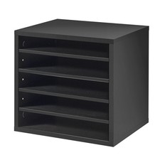 Literature Organizer, 5 Compartments Office Mailbox with Adjustable Shelves, Woo