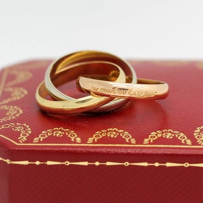 Cartier Trinity Tricolour 18KT Gold mit Cartier Box in Gr. 54 - Bild 1 von 4