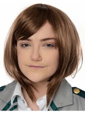 Adult's Anime School Girl Brown Wig Costume Accessory