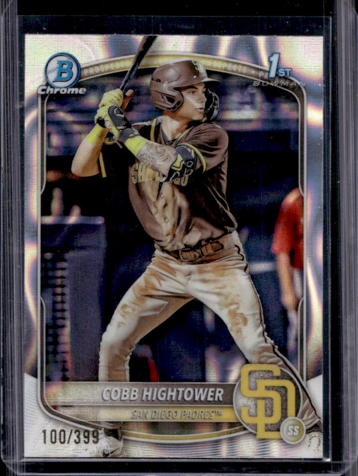 2025 Bowman Cobb Hightower Chrome Lava Refractor 1st Prospect #/399 Padres