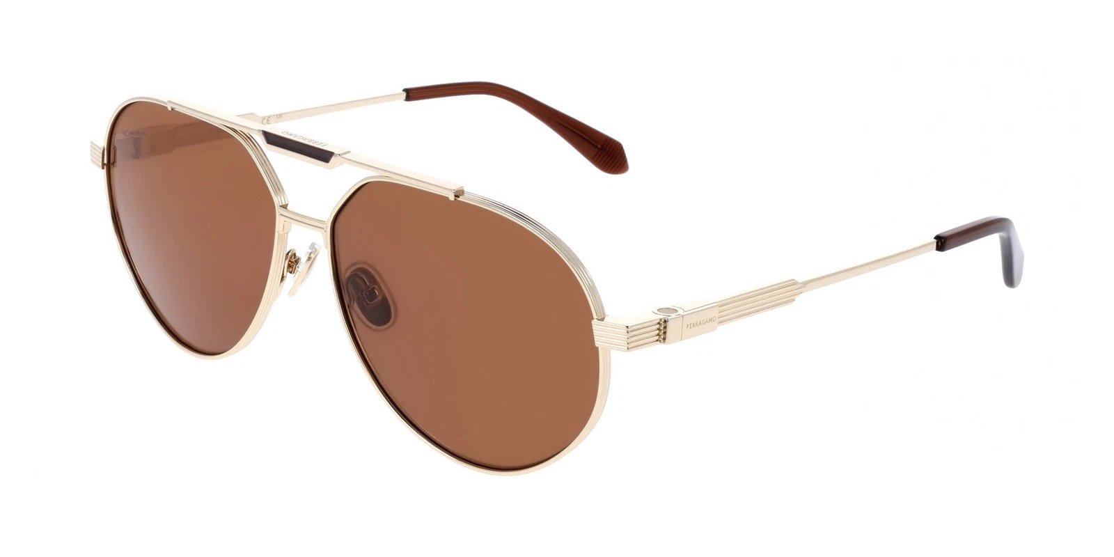 Ferragamo — Ferragamo SF327S Shiny Gold 62/14/145 Men's Sunglasses