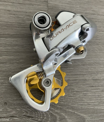 SHIMANO DURA ACE REAR DERAILLEUR LONG CAGE MODEL 7700 ALLOY WHEELS 10 OR 9 SPEED