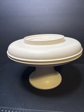 Tupperware 3 Piece Serve It All Pedestal Pie Cake Stand Chip Serving 1532-1