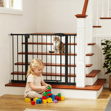 29.5-44.1" Wide Baby Gate for Stairs, Dog Gate Indoor for Doorways, No Drilling