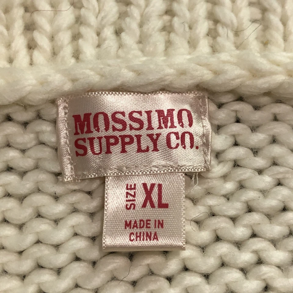 Suéter de Lana Mossimo Para Mujer XL Femenino Minimalista Dinero Antiguo Pescador Marfil Foto 2 de 4