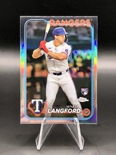 Wyatt Langford 2024 Topps Chrome Base Refractor & Pink Refractor RC Rangers