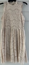 Xhilaration Sheer Lace With Lining Ivory Dress - Medium