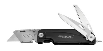 Westcott Multitool Cutter Allzweck Werkzeug Multifunktionsmesser LED Licht Akku