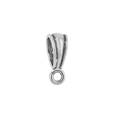 Sterling Silver Pendant Clasp Bail Connector with Heavy Duty Open Loop #97710