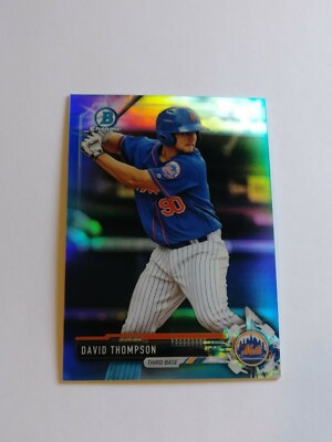 2017 Bowman Chrome ** SKY BLUE REFRACTOR **  #BDC146 David Thompson RC  #D / 399