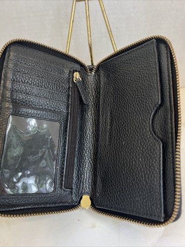 MICHAEL KORS Fulton Black Flat Multi Function Phone Case Zip Wallet Wristlet - Picture 6 of 12