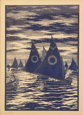 Giuseppe Mainini (1898-1981) Xylograph, 1930s pencil signed (unique) 45x36cm