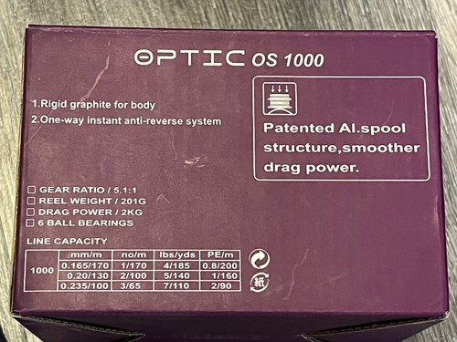 Ecooda Optic OS 1000 fishing reel NEW in box - Picture 7 of 9