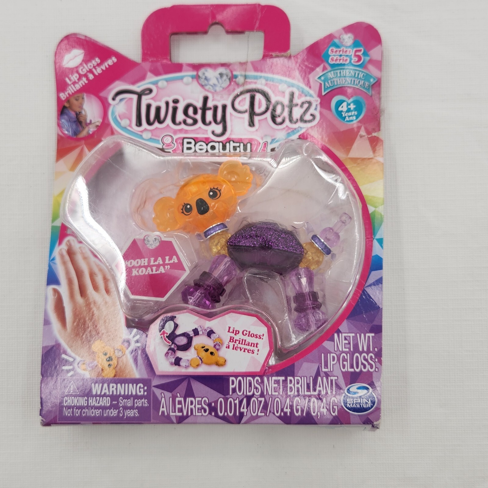 New Twisty Petz Beauty, Series 5,Ooh La La Koala Collectible Lip Gloss