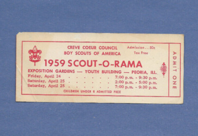 CREVE COEUR COUNCIL / 1959 SCOUT o RAMA TICKET - Boy Scout BSA B-16 | eBay