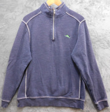 Tommy Bahama Tobago Bay Half Zip Pullover Mens S Blue