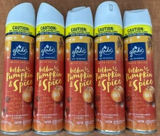5 Glade Limited Edition Air Freshener Aerosol Spray Golden Pumpkin & Spice 8.3oz
